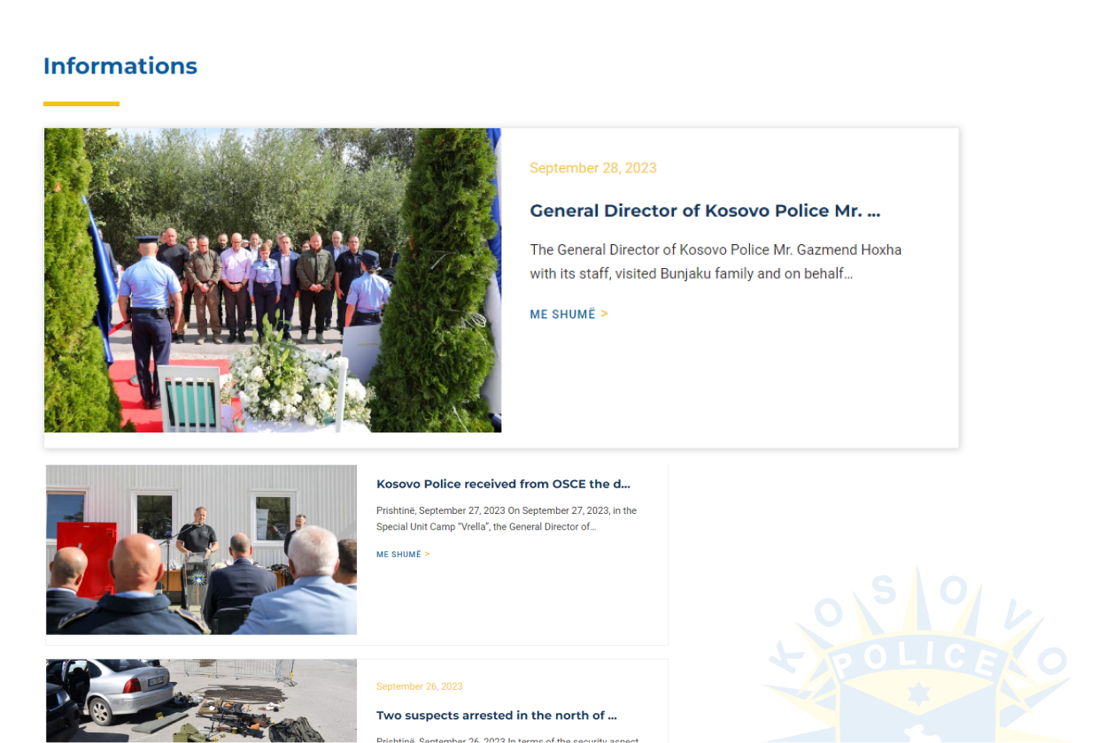Kosovo Police — screen 3
